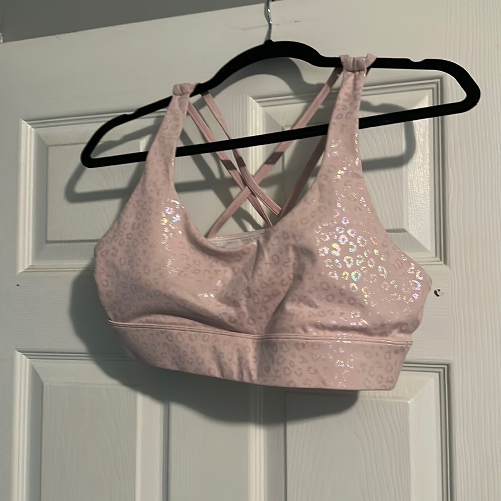 Zyia Leopard Print Pink Sports Bra